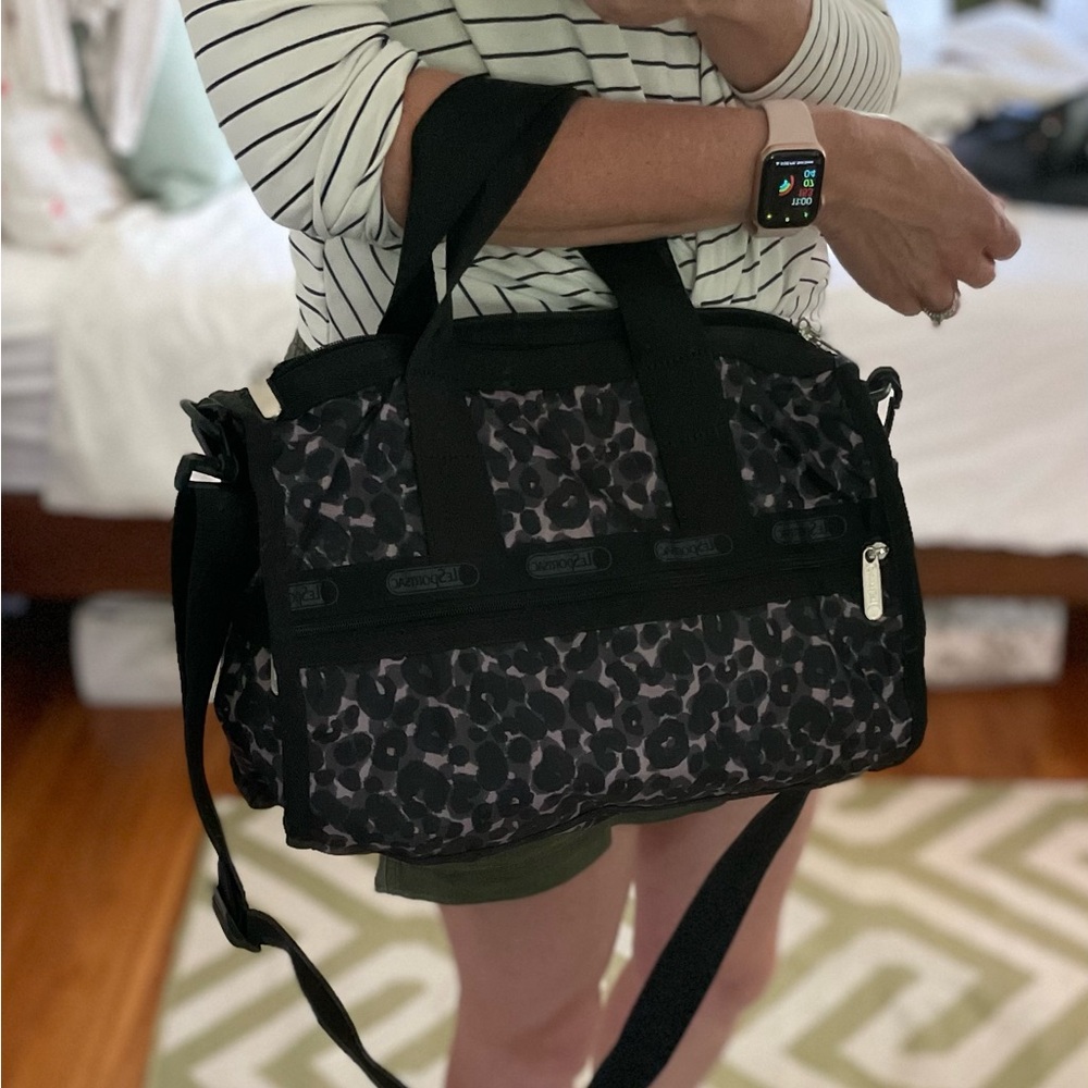Lesportsac Shoulder Bag, Boston Small Weekender, Leopard Print